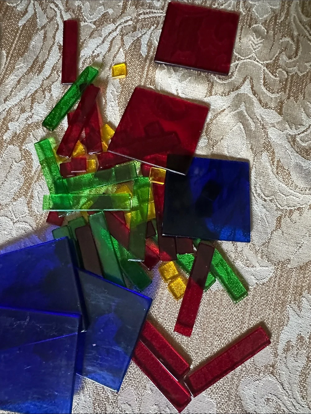 Algebra tiles manipulatives - 10 student sets + overhead set for teacher. Gr 6+